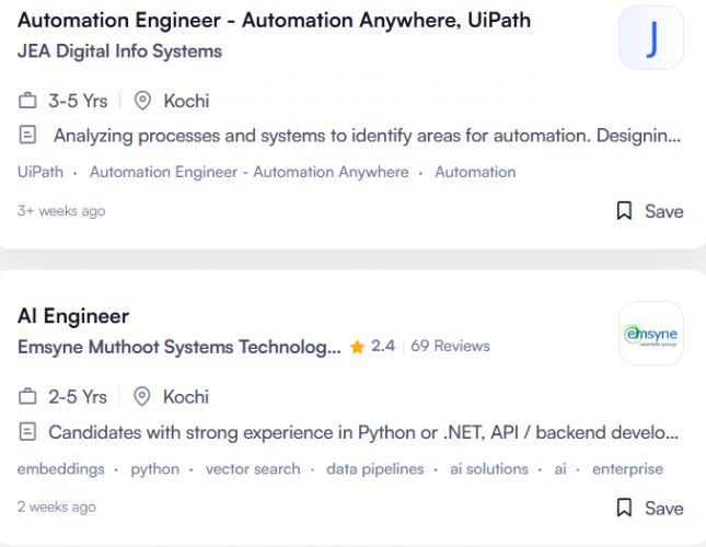 AI Workflow Automation internship jobs in Chennai