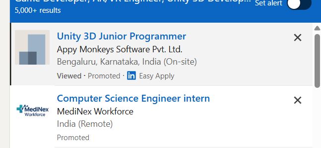 AR/VR Development (Unity) internship jobs in Ahmedabad